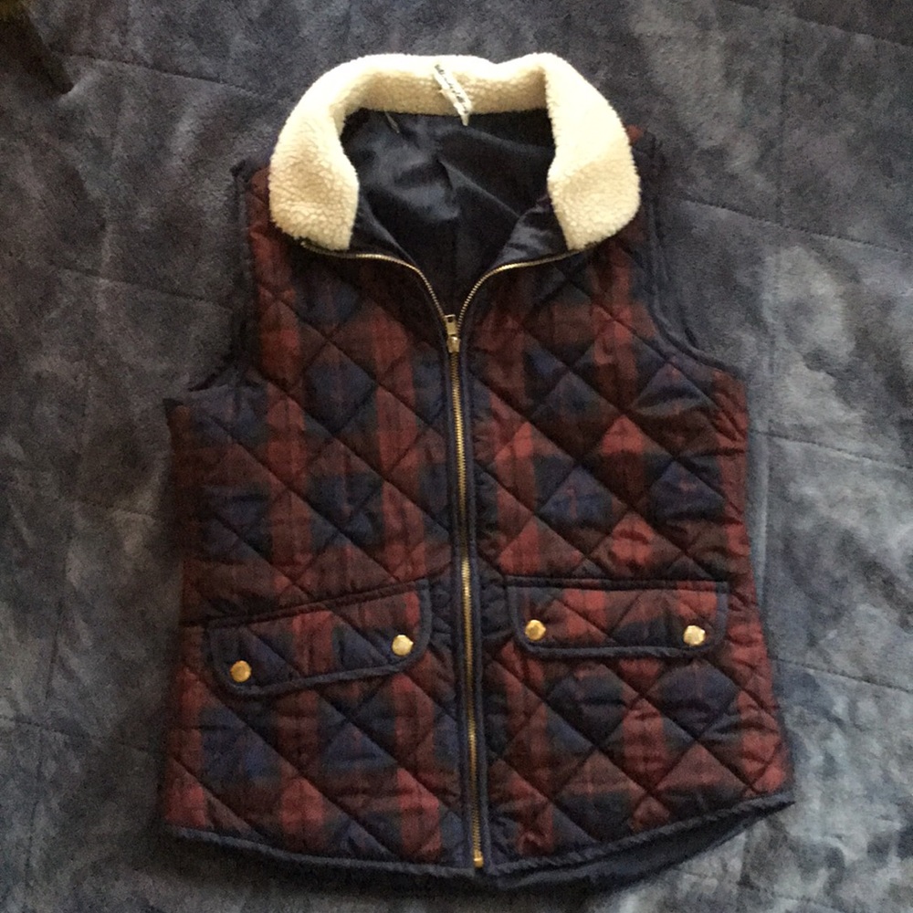 Telluride quilted plaid vest